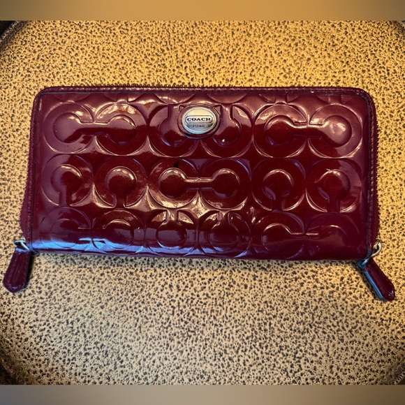 COACH Cora Purse Red Patent Leather Satchel - Picture 8 of 8